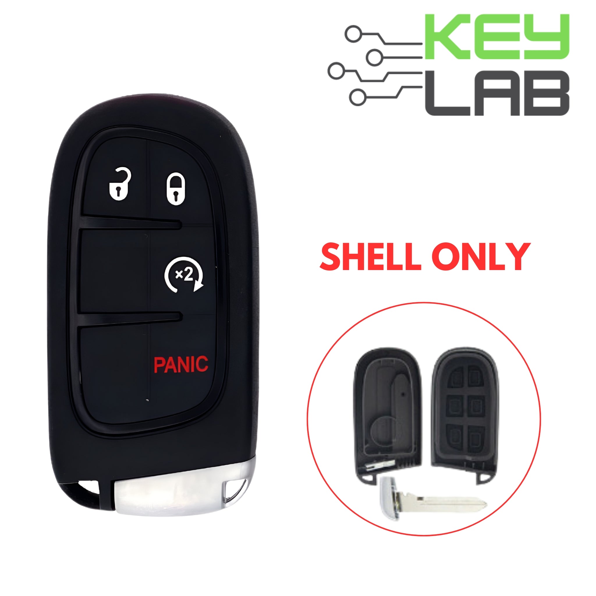 Dodge/Jeep 2013 - 2021 Smart Key SHELL 4B for GQ4 - 54T - Royal Key Supply