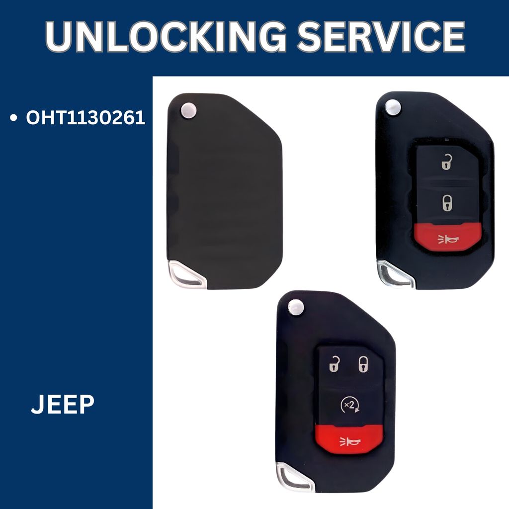 Remote Flip Key Unlocking Service - For Jeep - FCCID: OHT1130261 - Royal Key Supply