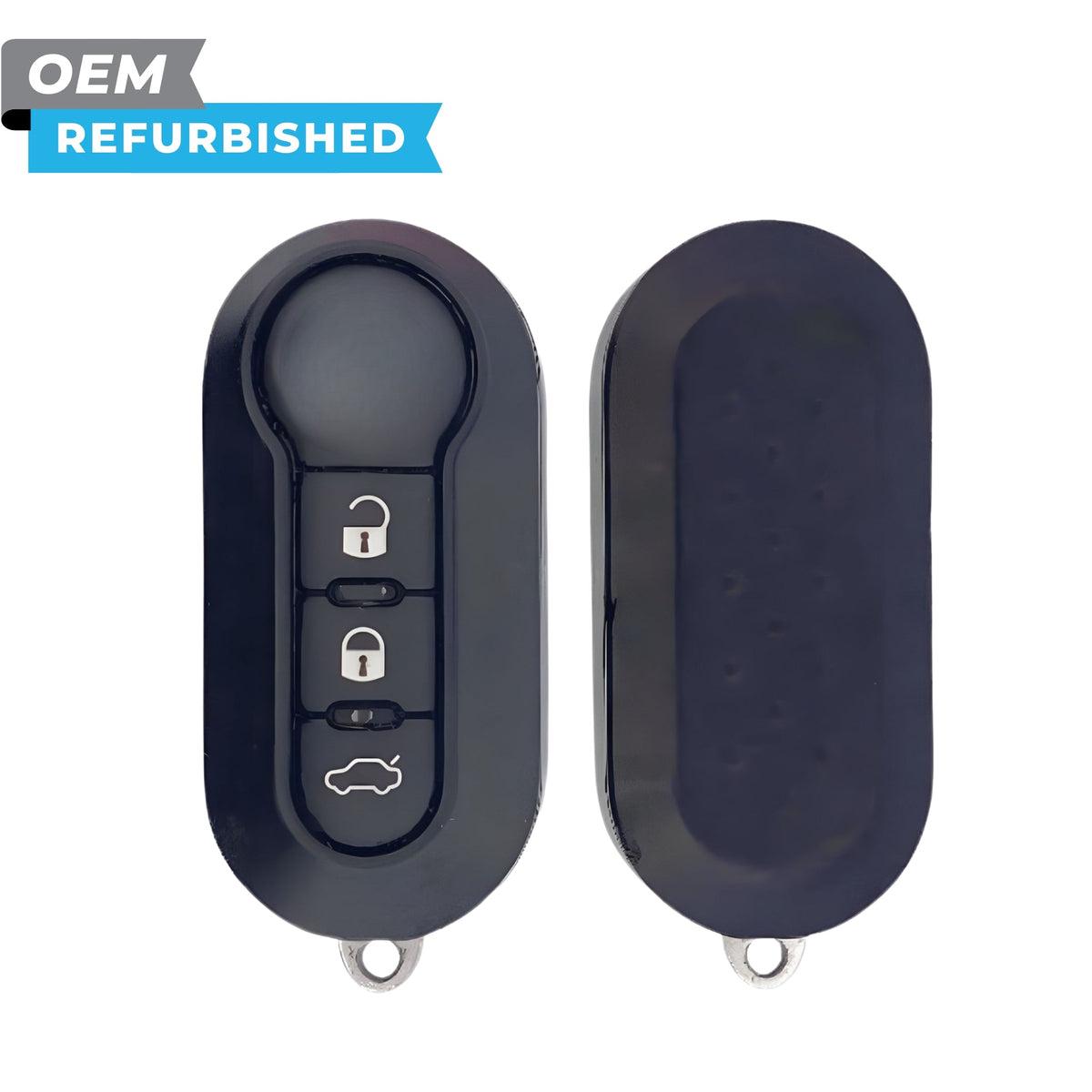 Fiat Refurbished 2012-2017 Fiat 500 Remote Flip Key 3B Trunk FCCID: LTQF12AM433 - Royal Key Supply