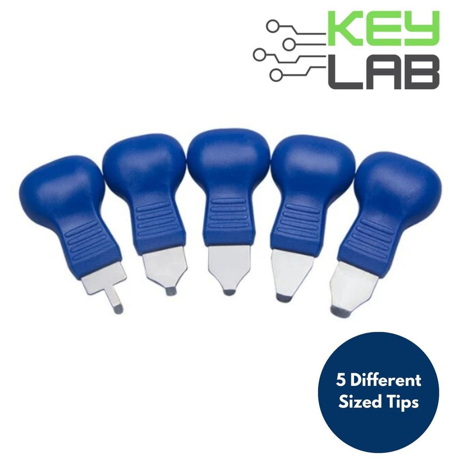 Flat Tip Case Opener Tools (5 Sizes) - 5 Piece Set - Royal Key Supply