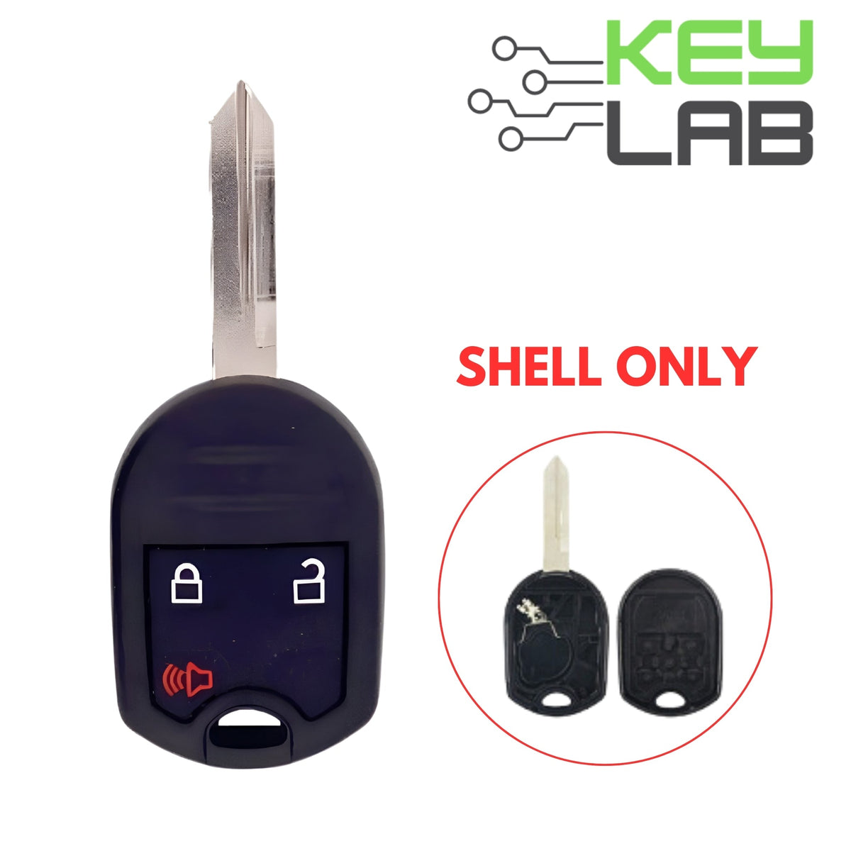 Ford 2007 - 2016 Remote Head Key SHELL for CWTWB1U793 - Royal Key Supply