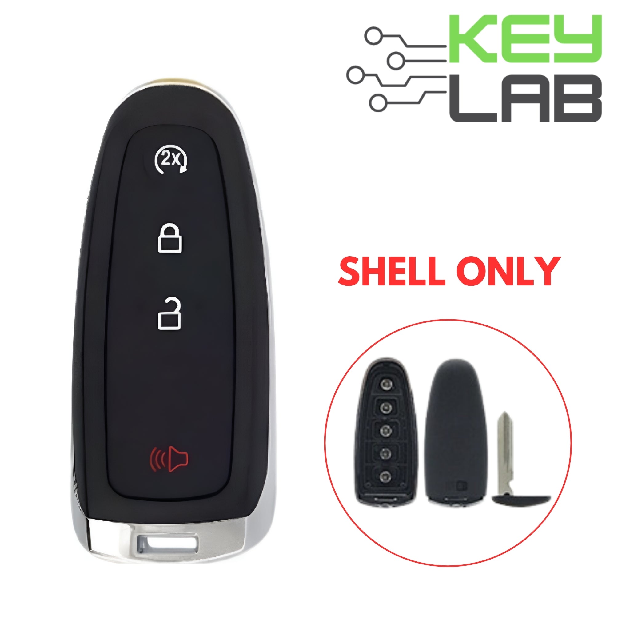 Ford 2011 - 2012 Smart Key 4B SHELL for M3N5WY8609/M3N5WY8610 - Royal Key Supply