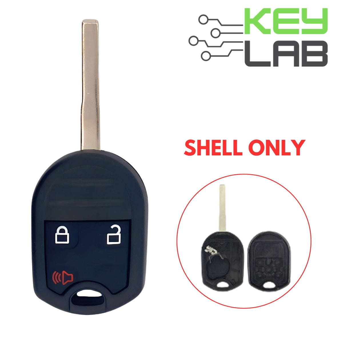 Ford 2011 - 2018 Remote Head Key SHELL for OUCD6000022 - Royal Key Supply