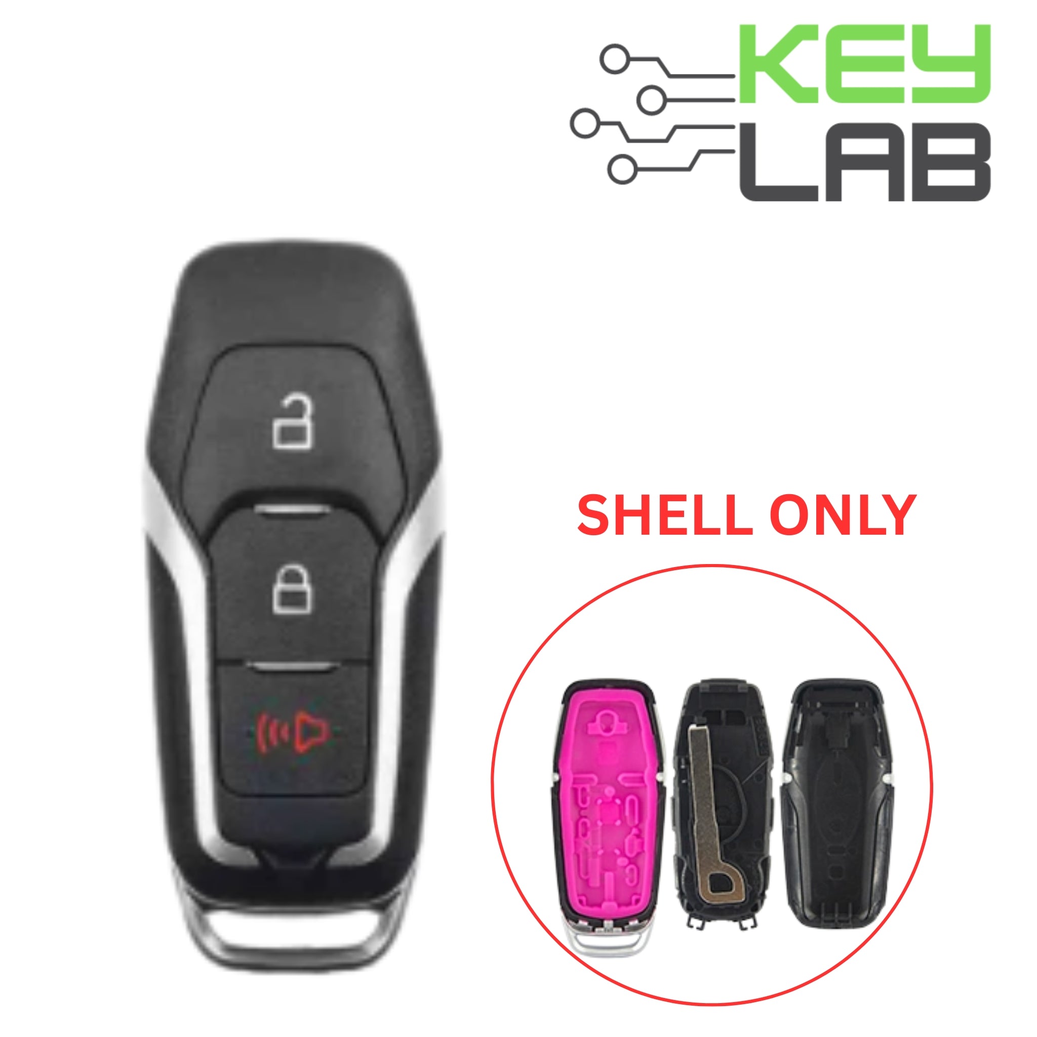 Ford 2013 - 2018 Smart Key Shell 3B for M3N - A2C31243300 / M3N - A2C31243800 - Royal Key Supply