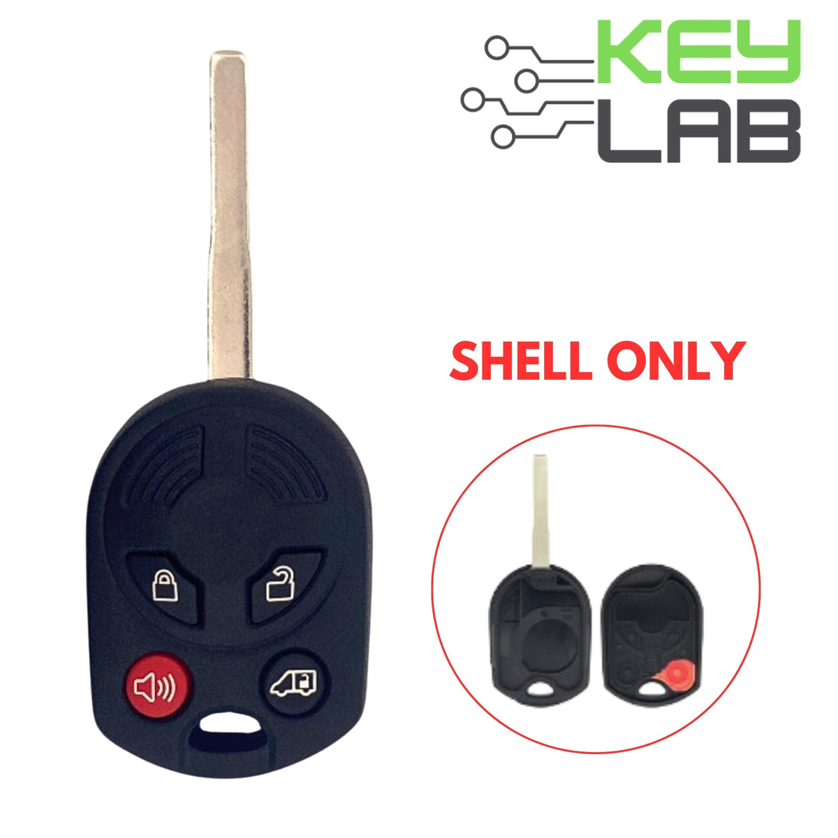 Ford 2015 - 2020 Remote Head Key SHELL for OUCD6000022 - Royal Key Supply