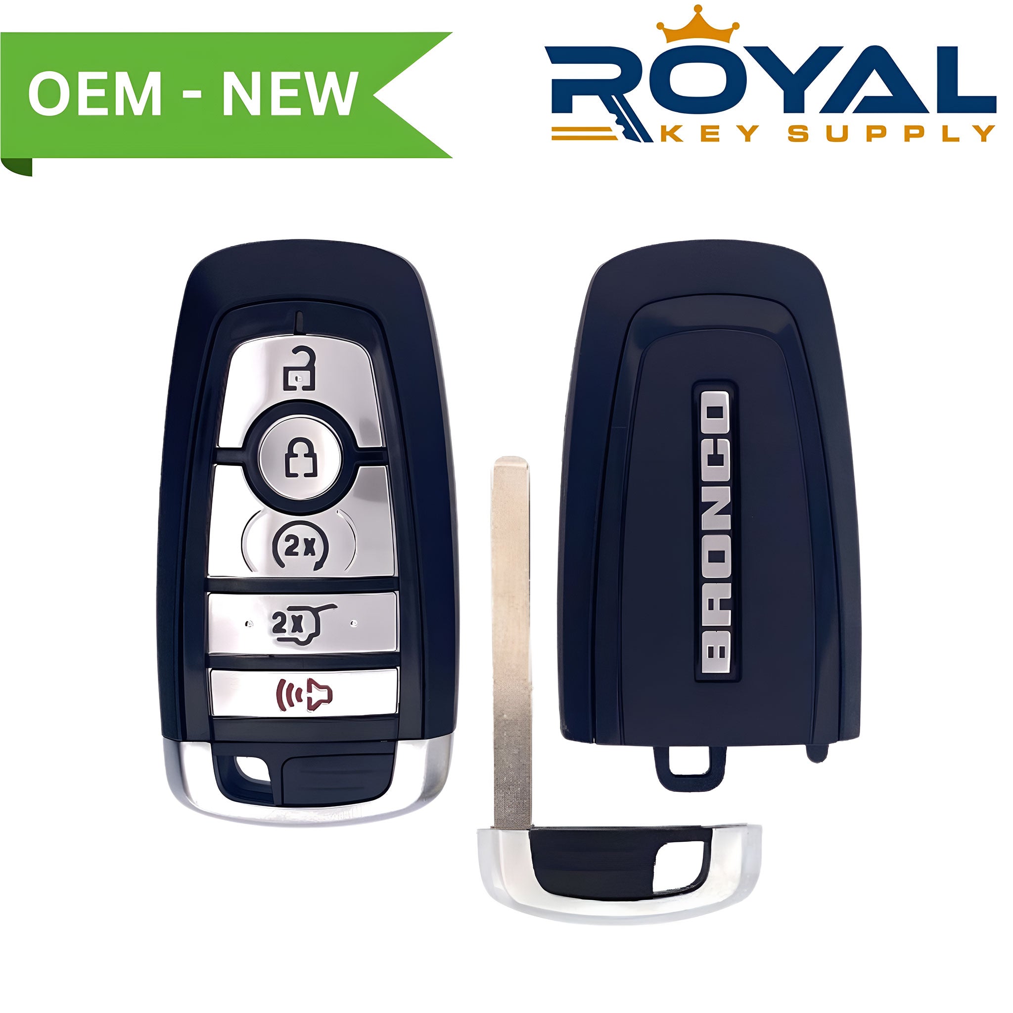 Ford New OEM 2021 - 2022 Bronco Smart Key 5B Hatch/Remote Start FCCID: M3N - A2C931426 PN# 164 - R8288 - Royal Key Supply