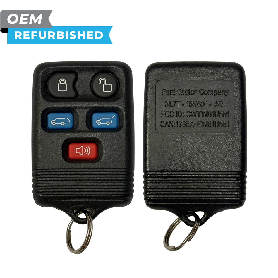Ford Refurbished OEM 1998-2012 Expedition Keyless Entry Remote 5B Hatch, Hatch Glass FCCID: CWTWB1U551 PN 3L7T-15K601-AA - Royal Key Supply