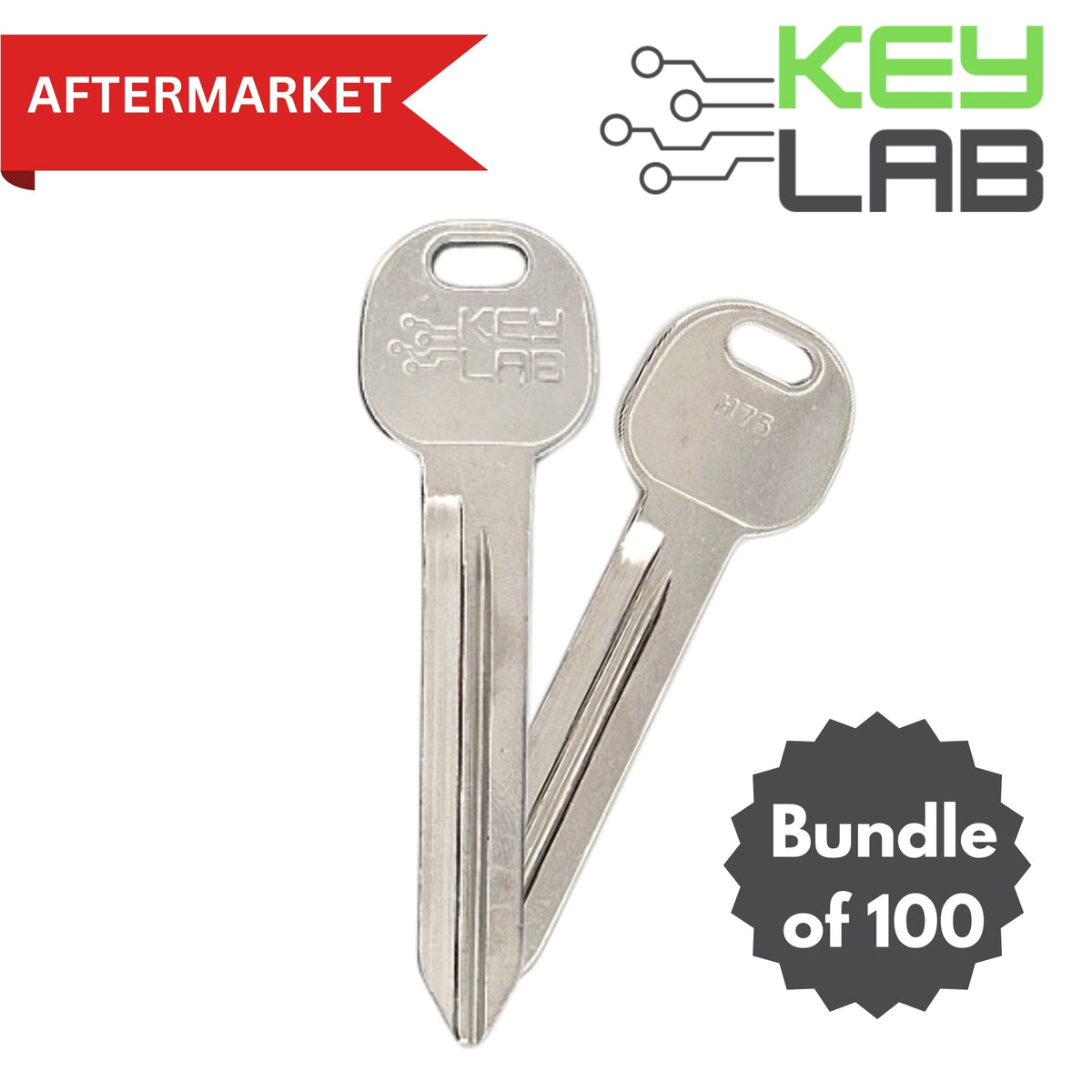 Ford/Lincoln 1996 - 2020 Mustang, F - 150, Taurus, Aviator, Continental Metal Test Key H75 (Pack of 100) - Royal Key Supply