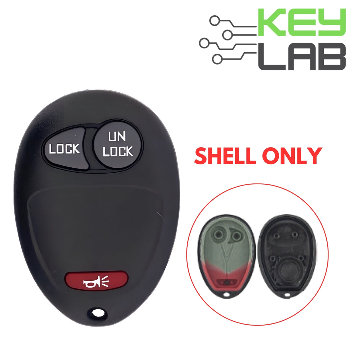 GM 2006 - 2010 Keyless Entry Remote SHELL for L2C0007T - Royal Key Supply