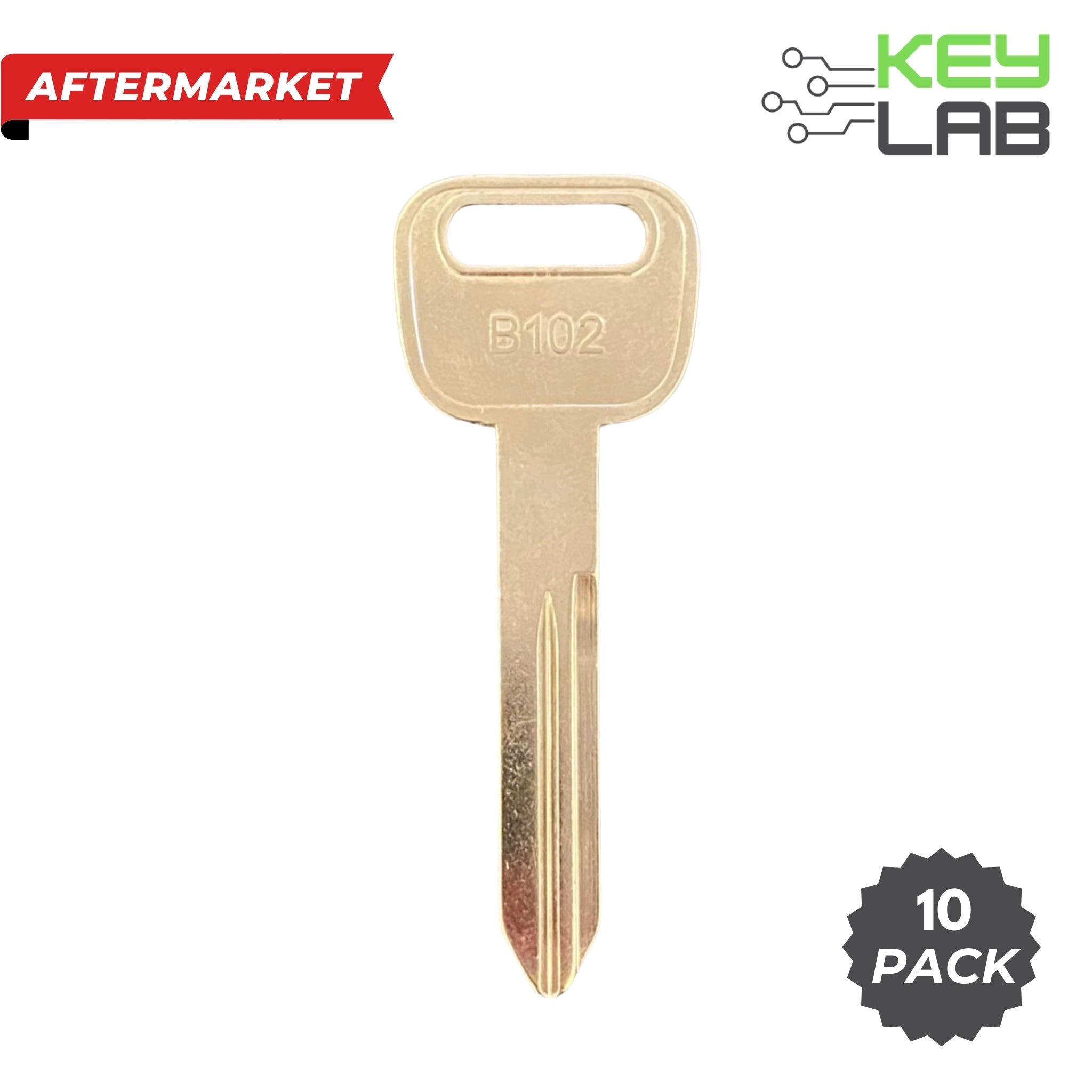 GM Aftermarket 1999 - 2009 Metal Test Key B102 (Pack of 10) - Royal Key Supply