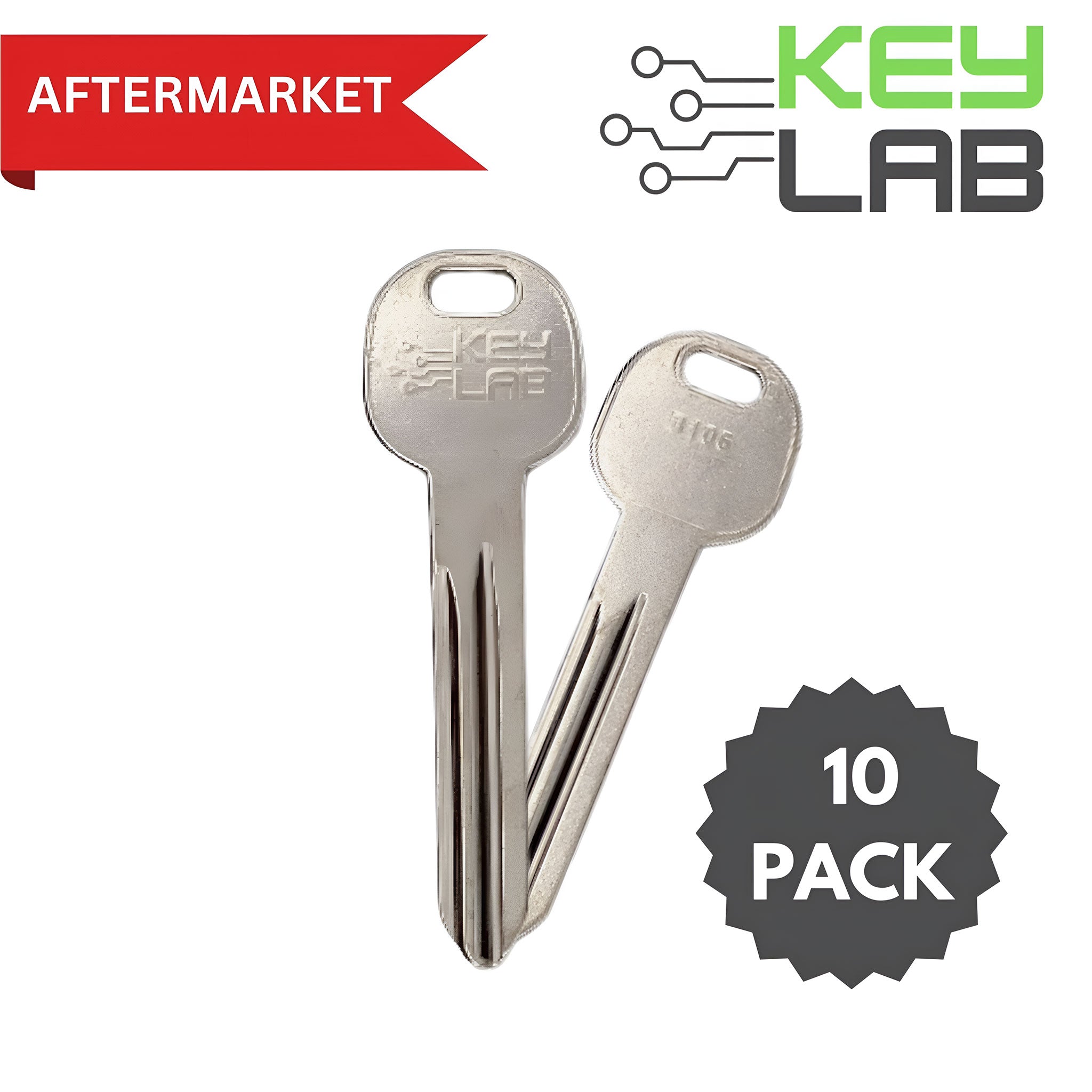 GM Aftermarket 2004 - 2013 Escalade, Enclave, Impala, Acadia, Sierra Metal Test Key B106 PN# 599487 (Pack of 10) - Royal Key Supply