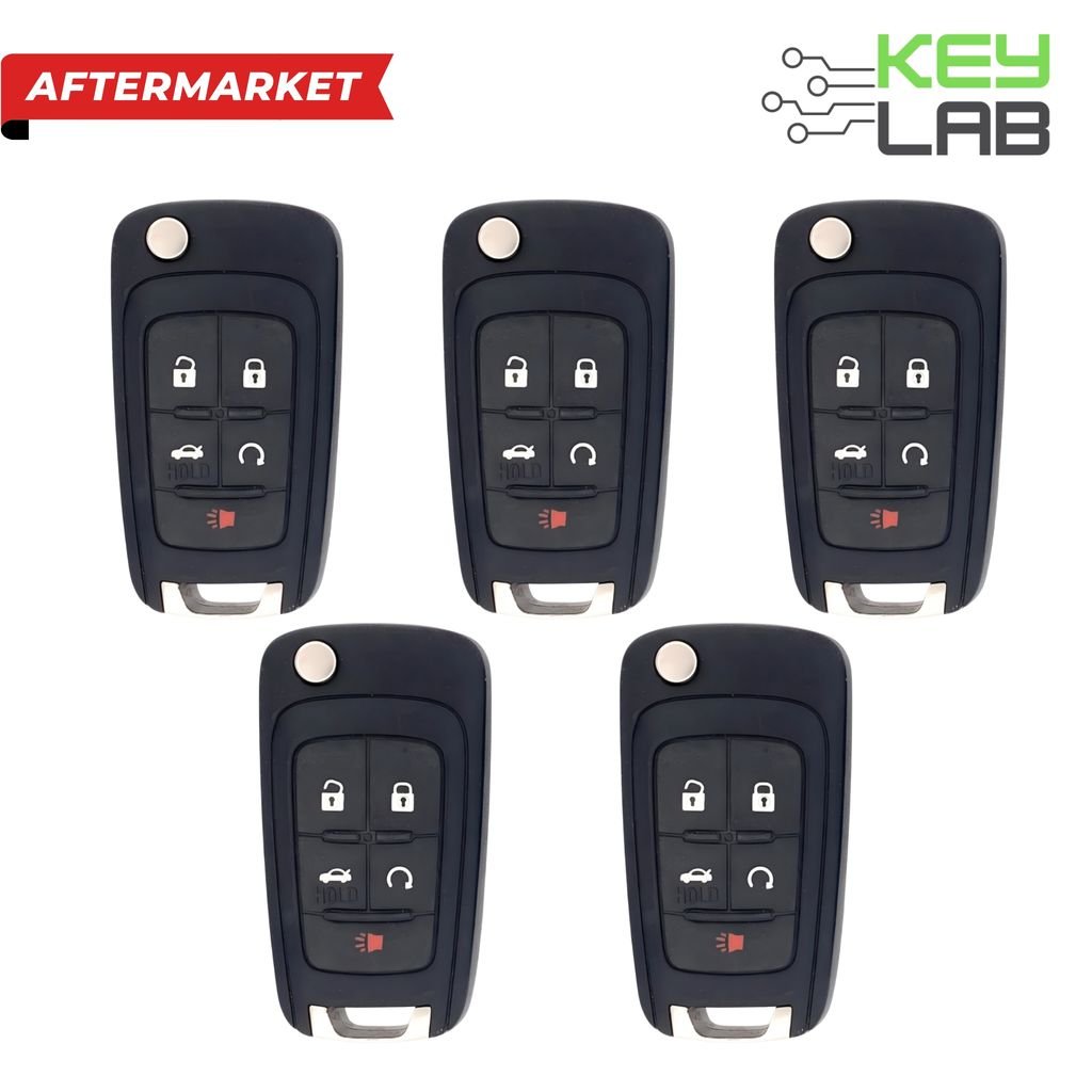 GM Aftermarket 2010 - 2021 Camaro, Malibu Remote Flip Key 5B Remote Start/Trunk FCCID: OHT01060512 PN 13504199 (Pack of 5) - Royal Key Supply