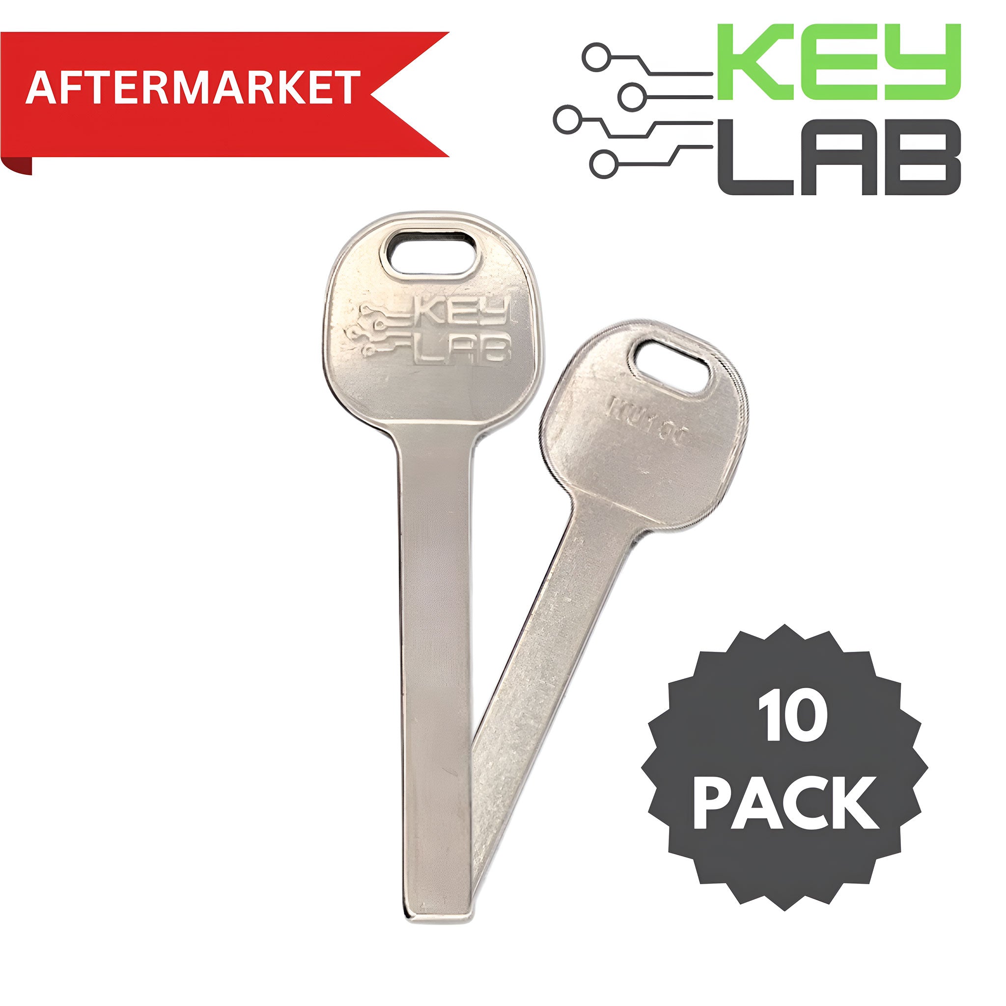 GM Aftermarket 2010 - 2022 Envision, Camaro, Malibu, Yukon Metal Test Key HU100 (Pack of 10) - Royal Key Supply