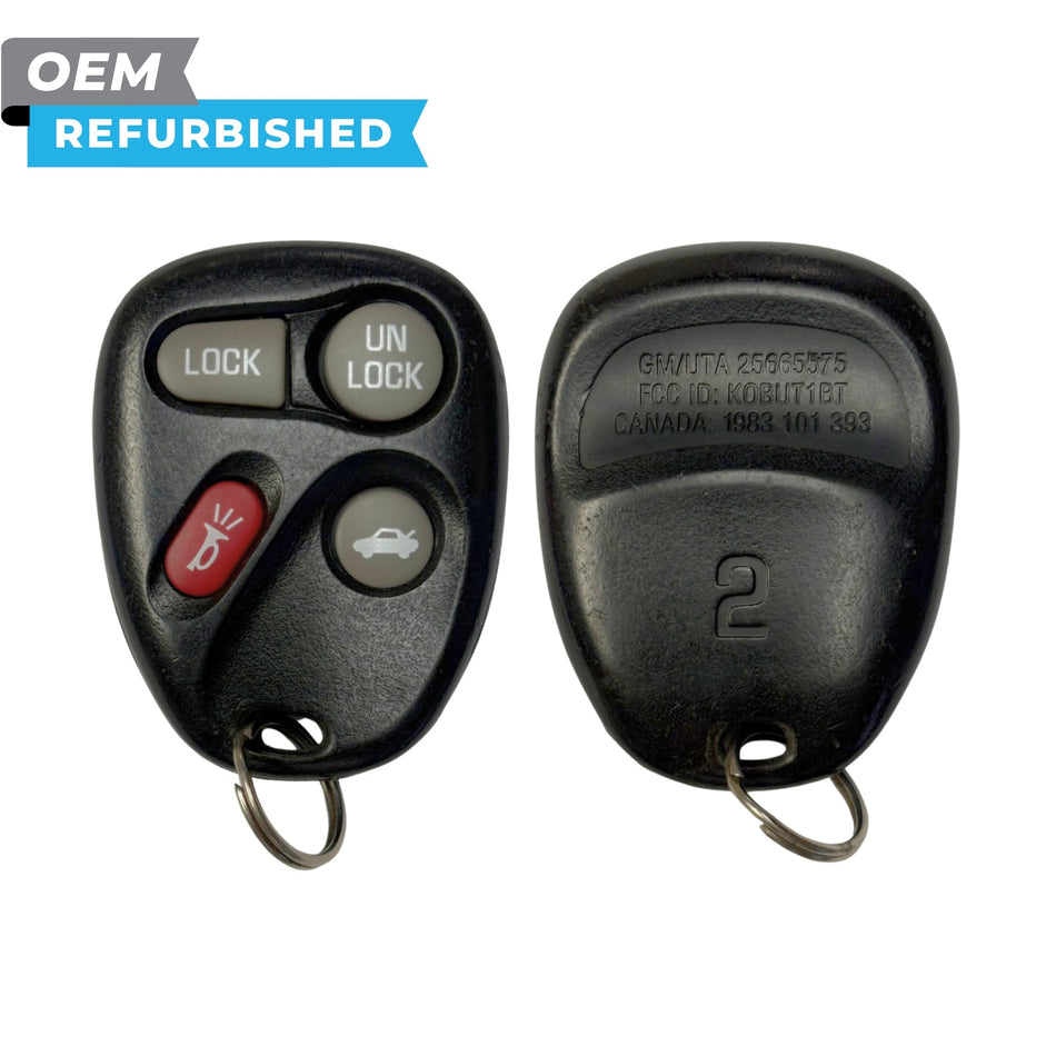 GM Refurbished 1999-2005 Deville, LeSabre (Memory 2) Keyless Entry Remote 4B Trunk FCCID: KOBUT1BT PN25665575 - Royal Key Supply