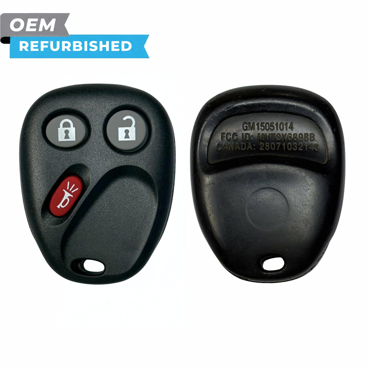 GM Refurbished 2002-2009 Trailblazer Keyless Entry Remote 3B FCCID: MYT3X6898B PN 15008008 - Royal Key Supply