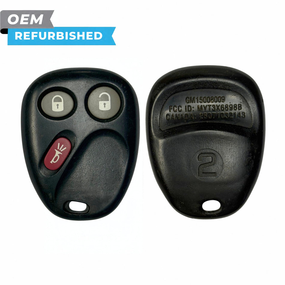 GM Refurbished 2002-2009 Trailblazer Keyless Entry Remote (Driver 2) 3B FCCID: MYT3X6898B PN 15008009 - Royal Key Supply