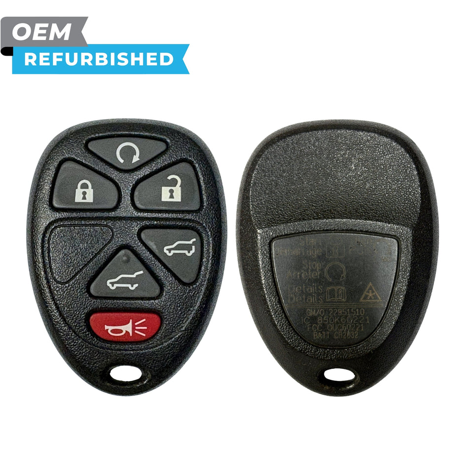 GM Refurbished 2007-2013 Escalade Keyless Entry Remote 6B Remote Start/Trunk/Rear Glass FCCID: OUC60270 OUC60221 PN 22951510 - Royal Key Supply