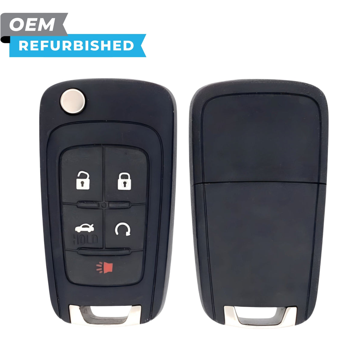 GM Refurbished 2014-2018 Impala, Malibu, Sonic Remote Flip Key 5B Trunk/Remote Start FCCID: KR55WK50073 PN 13586490 - Royal Key Supply