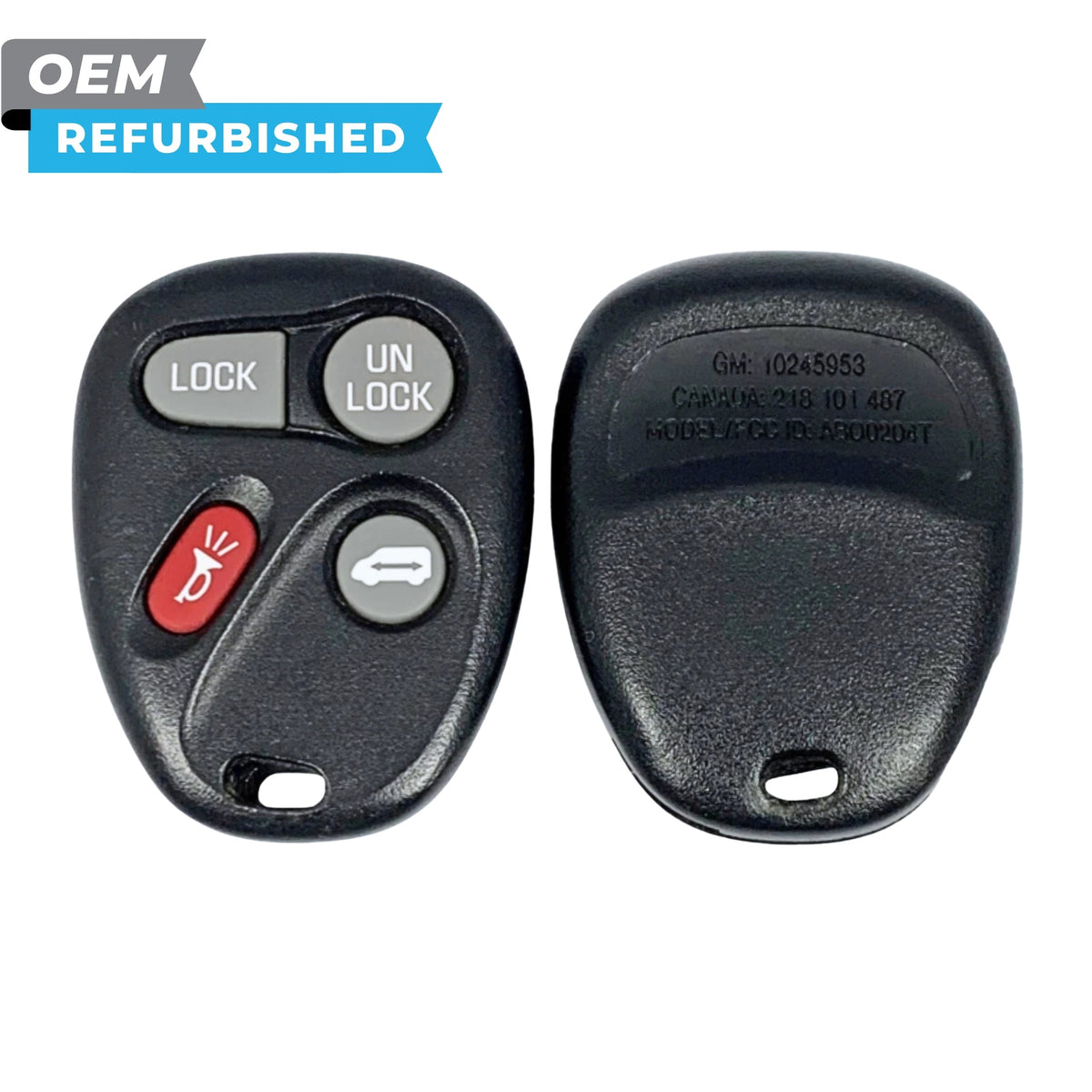 GM Refurbished OEM 1997-2001 Venture Keyless Entry Remote 4B FCCID: ABO0204T PN 10245953 - Royal Key Supply
