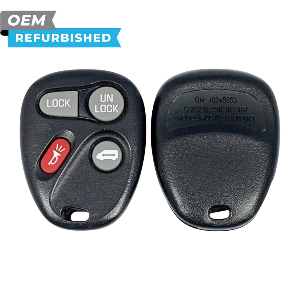 GM Refurbished OEM 1997-2001 Venture Keyless Entry Remote 4B FCCID: ABO0204T PN 10245953 - Royal Key Supply