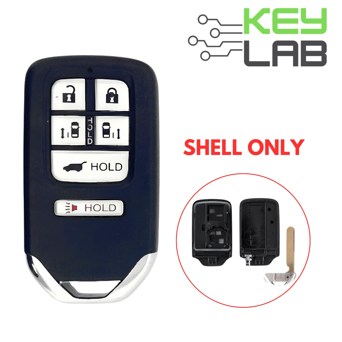 Honda 2014 - 2017 Smart Key SHELL 6B for KR5V1X - Royal Key Supply