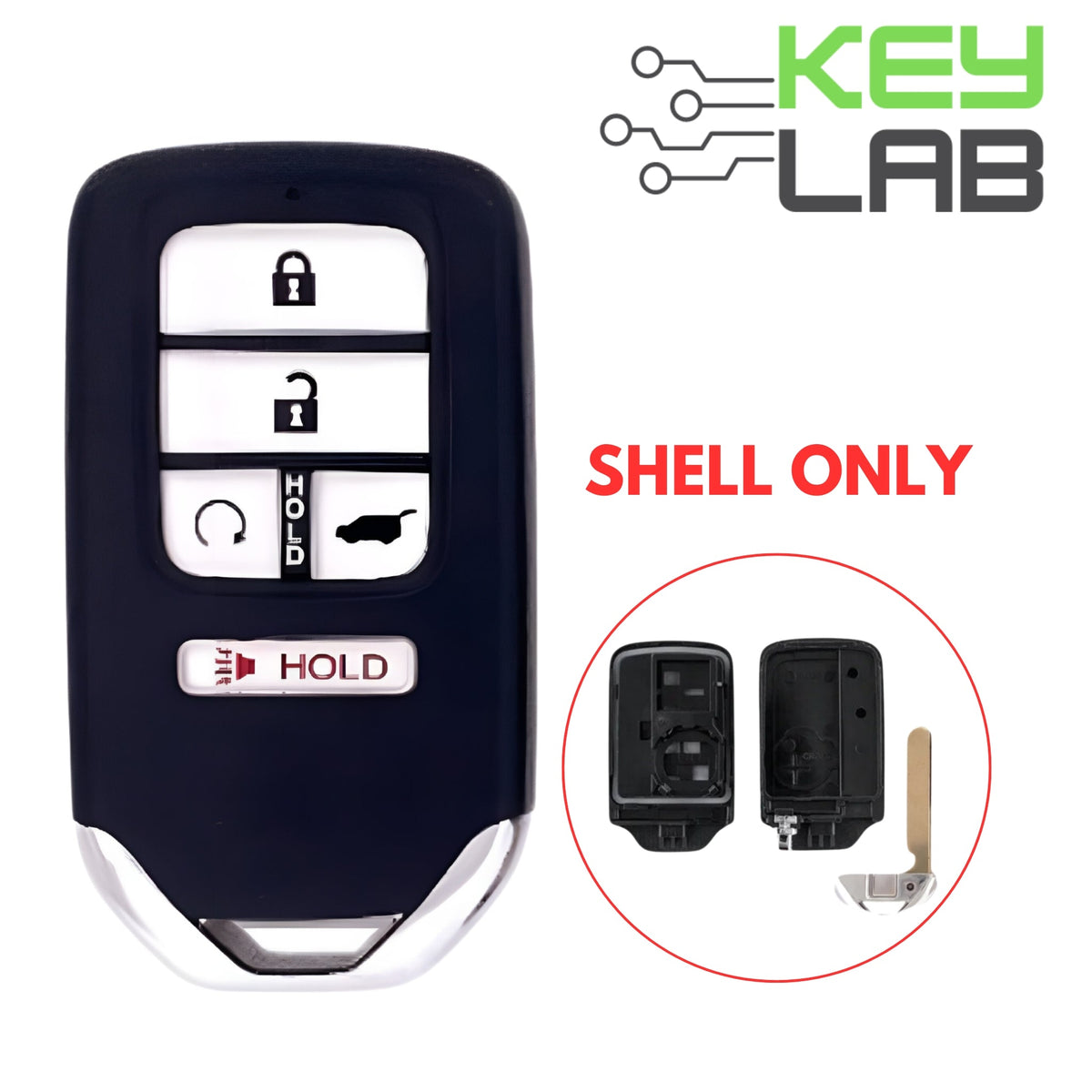 Honda 2016 - 2020 Smart Key SHELL for KR5V2X - Royal Key Supply