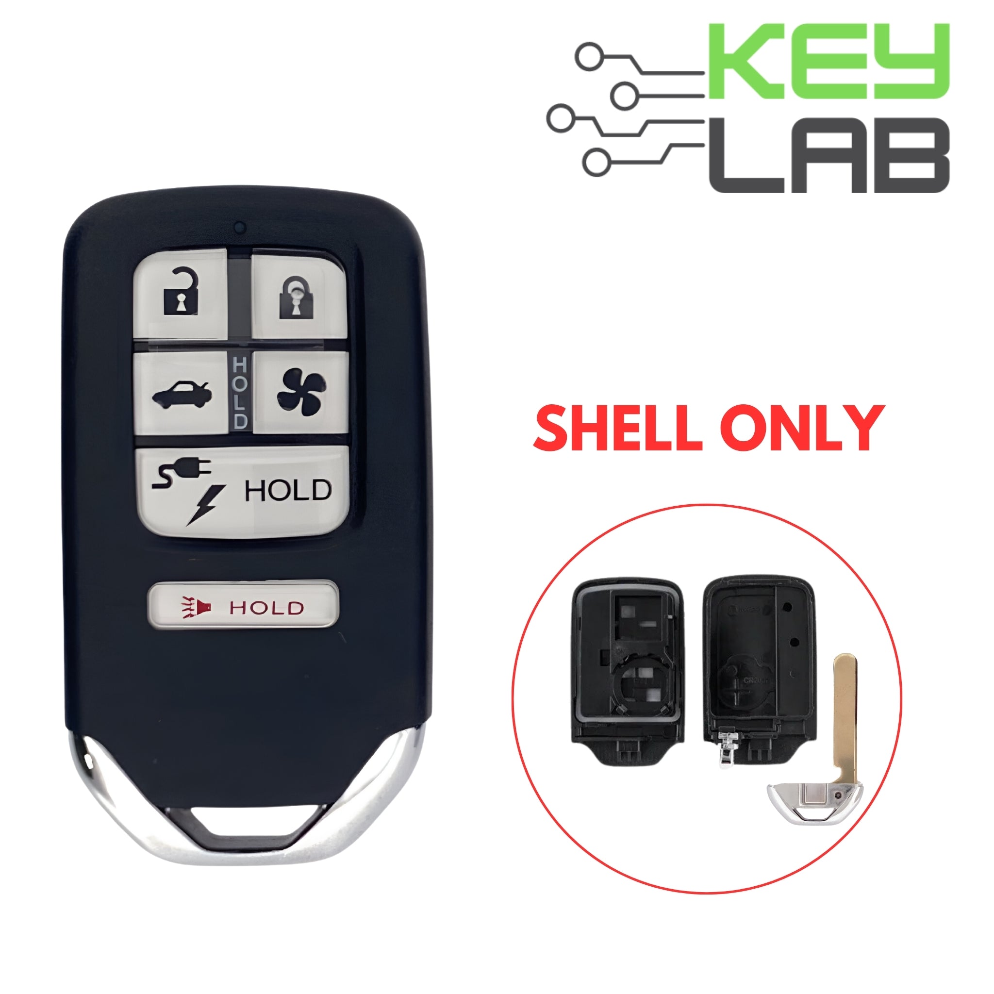 Honda 2018 - 2021 Smart Key SHELL 6B for KR5V2X V42 - Royal Key Supply