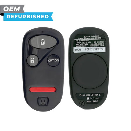 Honda Refurbished 1996-2009 Accord, Civic, Insight, Odyssey, Pilot, S2000 Keyless Entry Remote 4B Option FCCID: A269ZUA101 PN 08E61-S01-100 - Royal Key Supply