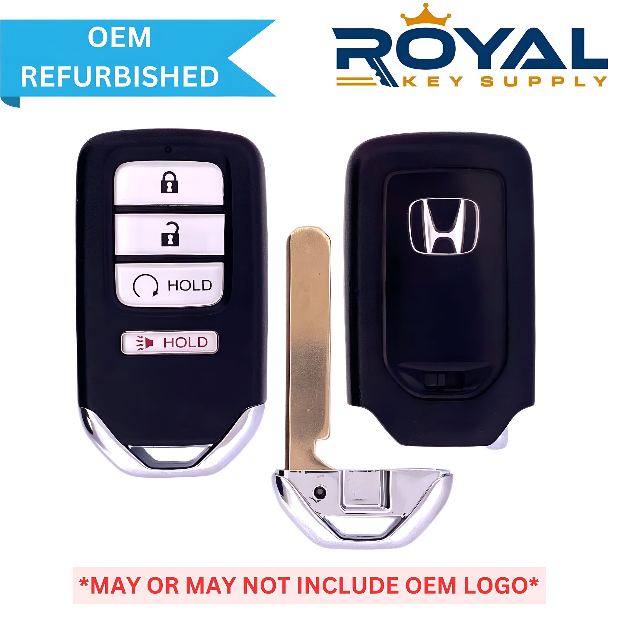 Honda Refurbished 2017 - 2019 Ridgeline Smart Key (No Memory) 4B Remote Start FCCID: KR5V2X PN# 72147 - T6Z - A11 - Royal Key Supply