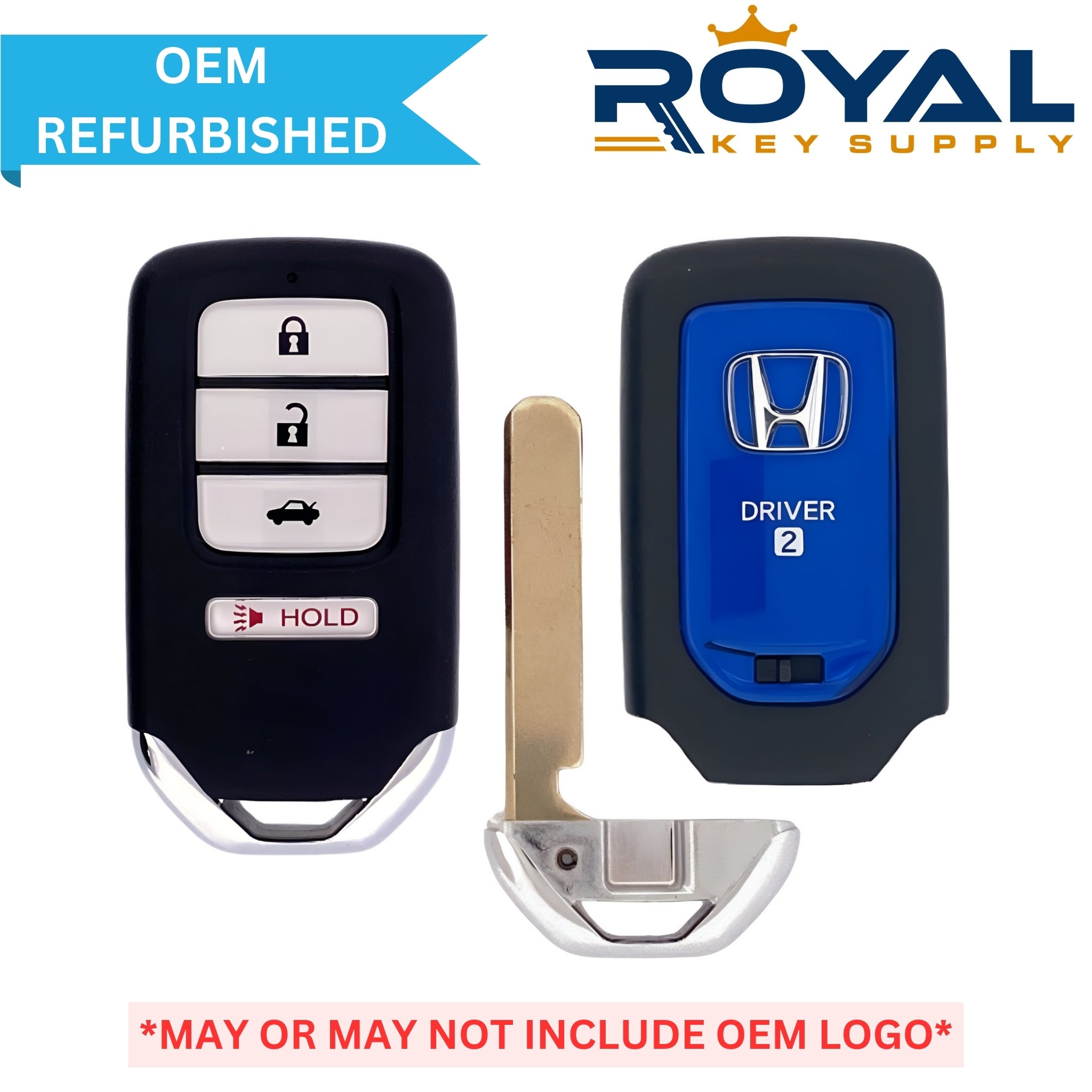 Honda Refurbished OEM 2014 - 2015 Accord Civic Hybrid (Driver 2) Smart Key 4B FCC ID:ACJ932HK1210A PN# 72147 - T3W - A21 - Royal Key Supply