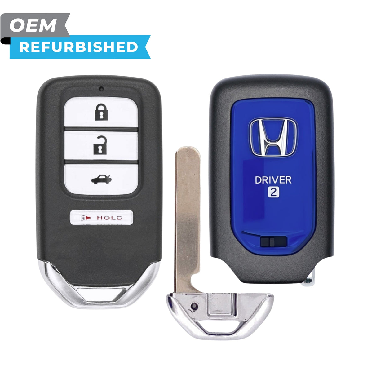 Honda Refurbished OEM 2014-2015 Accord Civic Hybrid (Driver 2) Smart Key 4B FCC ID:ACJ932HK1210A PN 72147-T3W-A21 - Royal Key Supply
