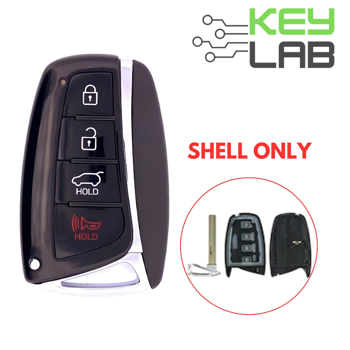 Hyundai 2013 - 2018 Smart Key SHELL for SY5DMFNA04 - Royal Key Supply