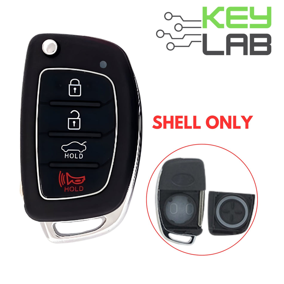 Hyundai 2015 - 2017 Flip Key SHELL for TQ8 - RKE - 4F16 - Royal Key Supply