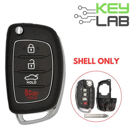 Hyundai 2015 - 2019 Flip Remote Key SHELL 4B for TQ8 - RKE - 4F25 - Royal Key Supply