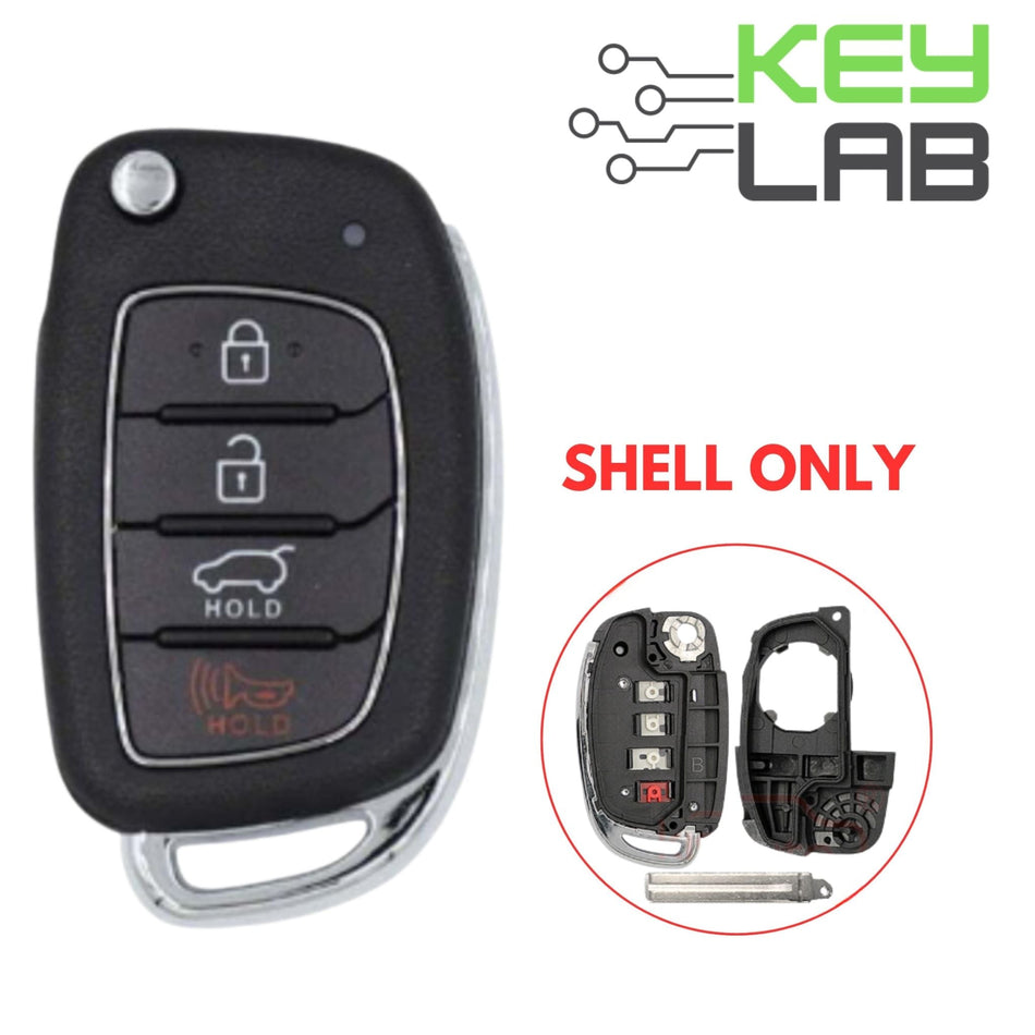 Hyundai 2015 - 2019 Flip Remote Key SHELL 4B for TQ8 - RKE - 4F25 - Royal Key Supply