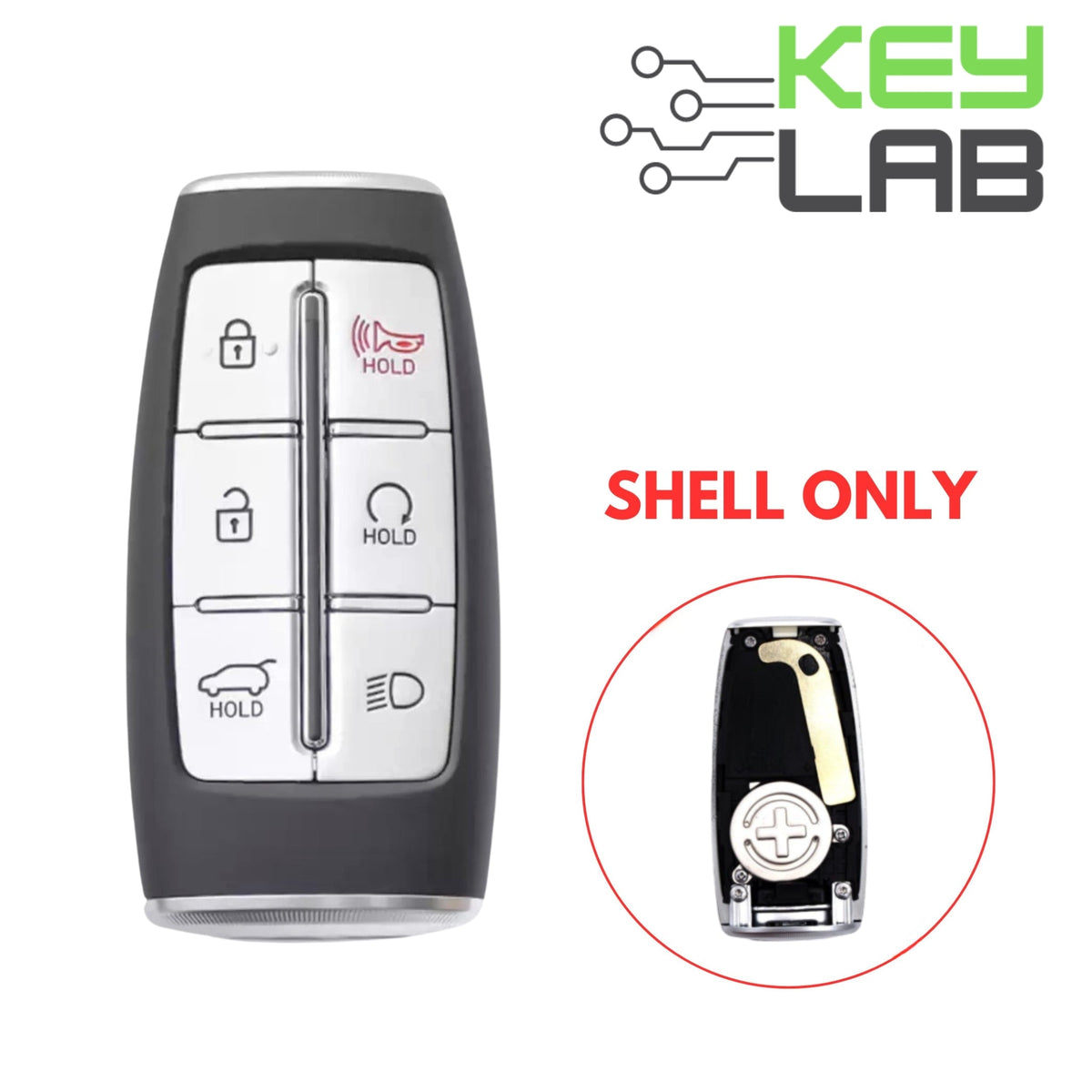 Hyundai 2021 - 2024 Smart Key 6B SHELL for TQ8 - FOB - 4F35 - Royal Key Supply
