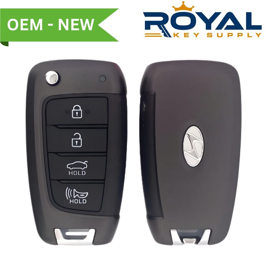 Hyundai New OEM 2018 - 2022 Accent Remote Flip Key 4B Hatch FCCID: NYOSYEC4TX1707 (HC 4BT - TP) PN# 95430 - J0800 (Canada) - Royal Key Supply