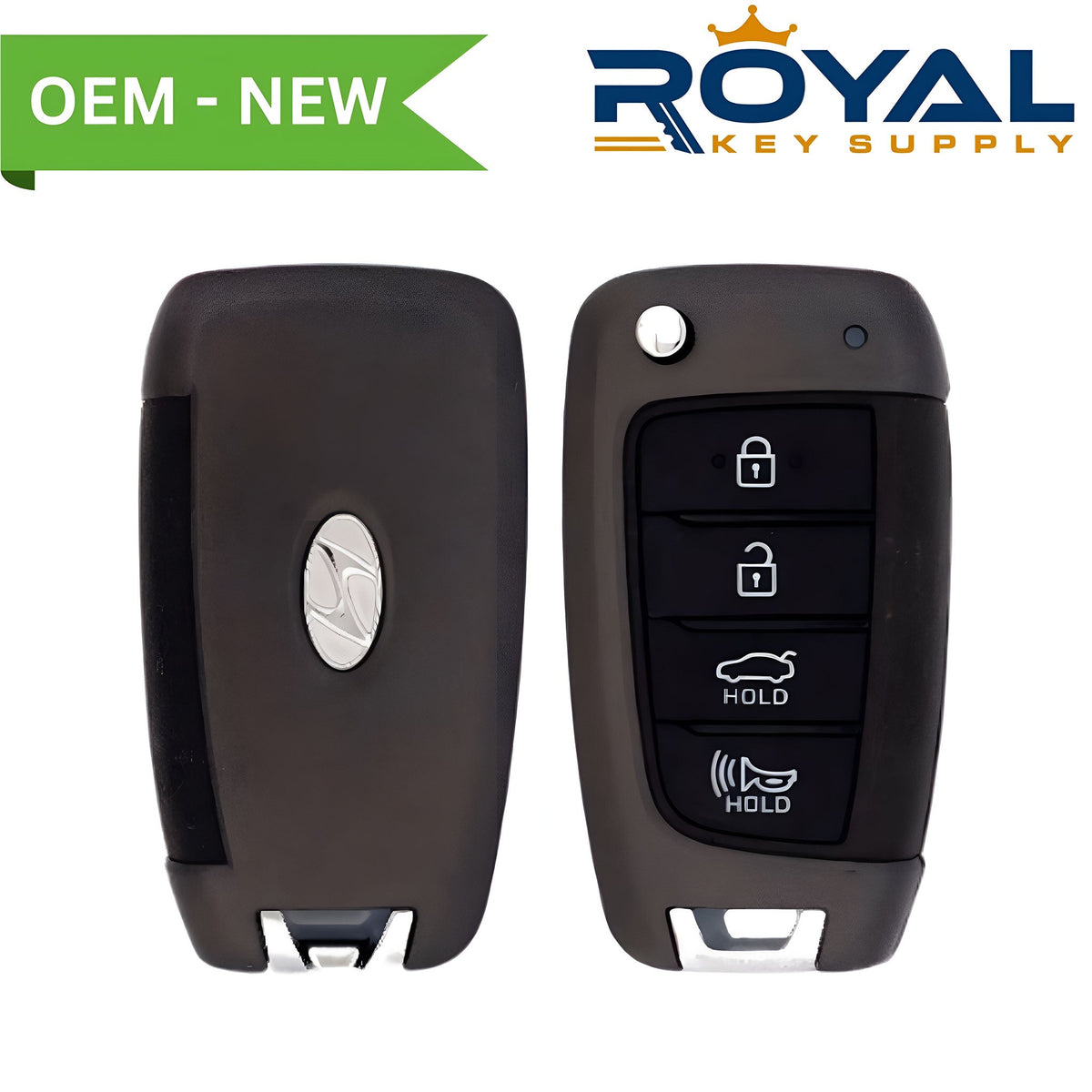 Hyundai New OEM 2021 Elantra Remote Flip Key 4B Trunk FCCID: NYOMBEC4TX2004 PN# 95430 - AA000 - Royal Key Supply