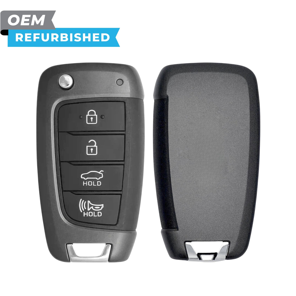 Hyundai Refurbished OEM 2021-2023 Elantra Remote Flip Key (w/ Chip) 4B Trunk FCCID: NYOMBEC4TX2004 PN 95430-AA100 - Royal Key Supply