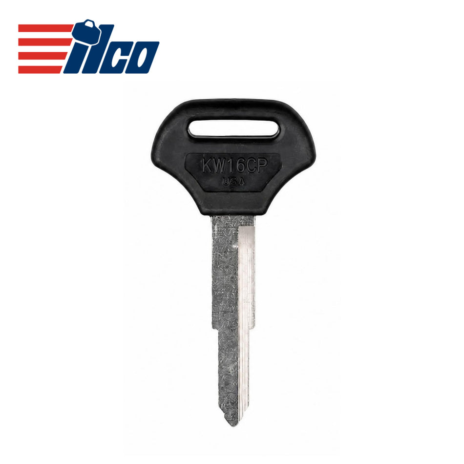 Ilco - Kawasaki Motorcycle / ATV Plastic Head Key Blank (KW16C-P) - Royal Key Supply