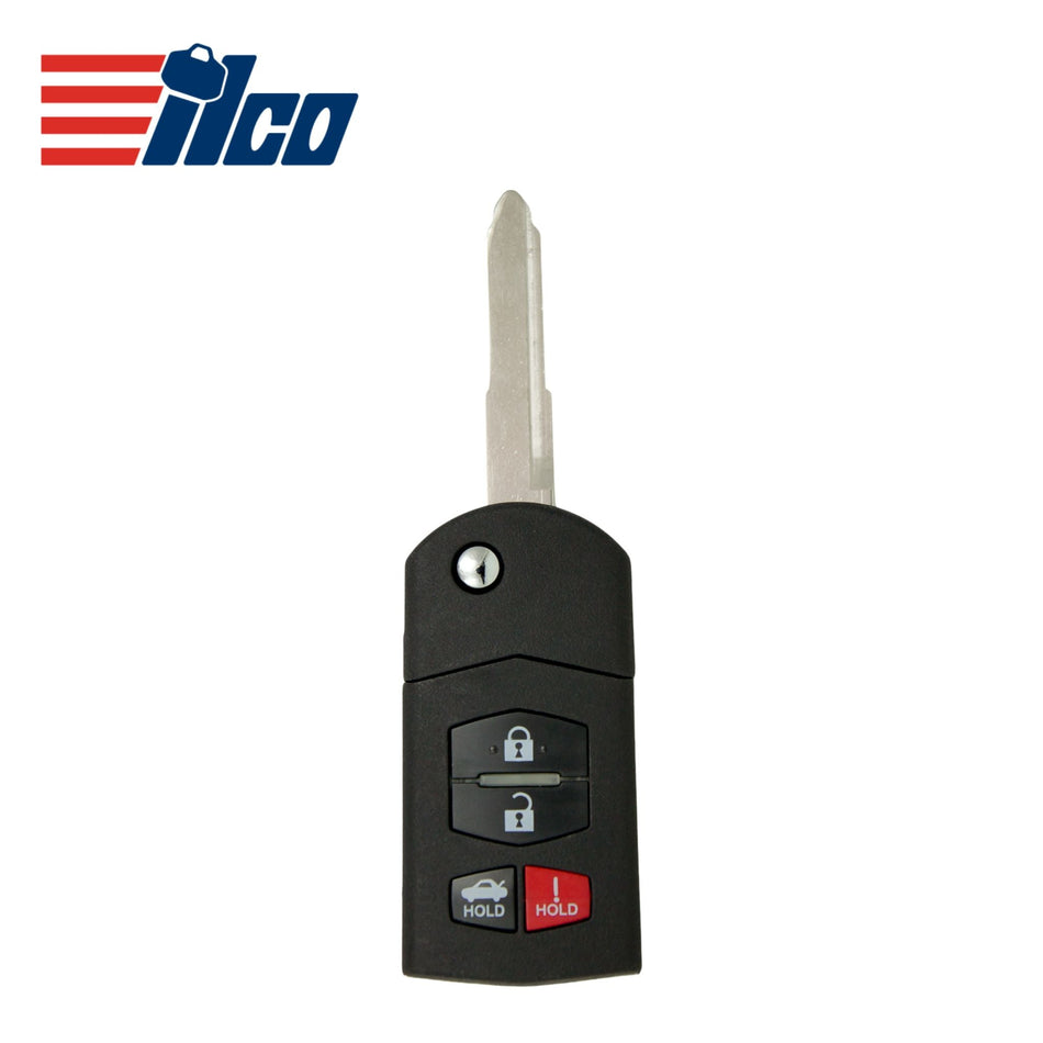 ILCO Look - Alike 2004 - 2011 Mazda Remote Flip Key 4B FCCID: KPU41788 PN 4238A - 41524 - Royal Key Supply