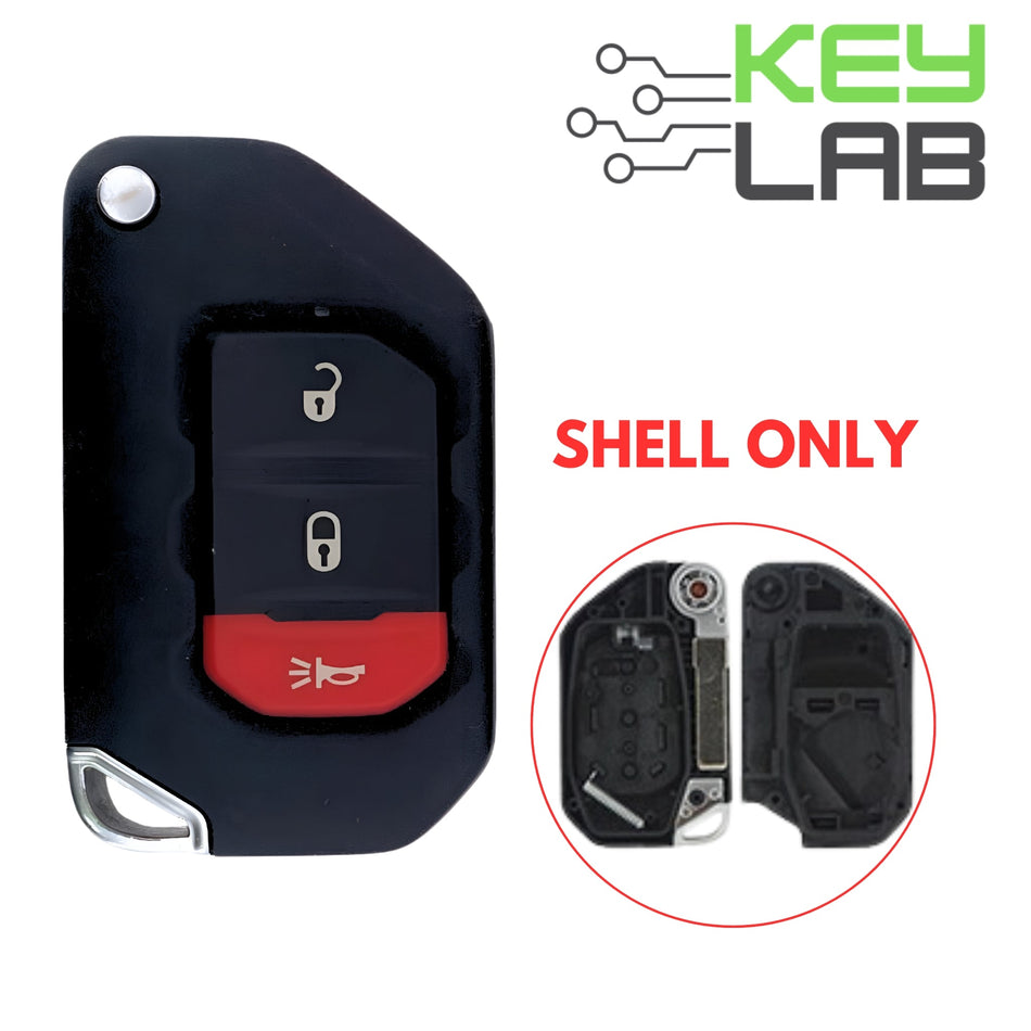 Jeep 2018 - 2023 Remote Flip Key SHELL for OHT1130261 3B - Royal Key Supply