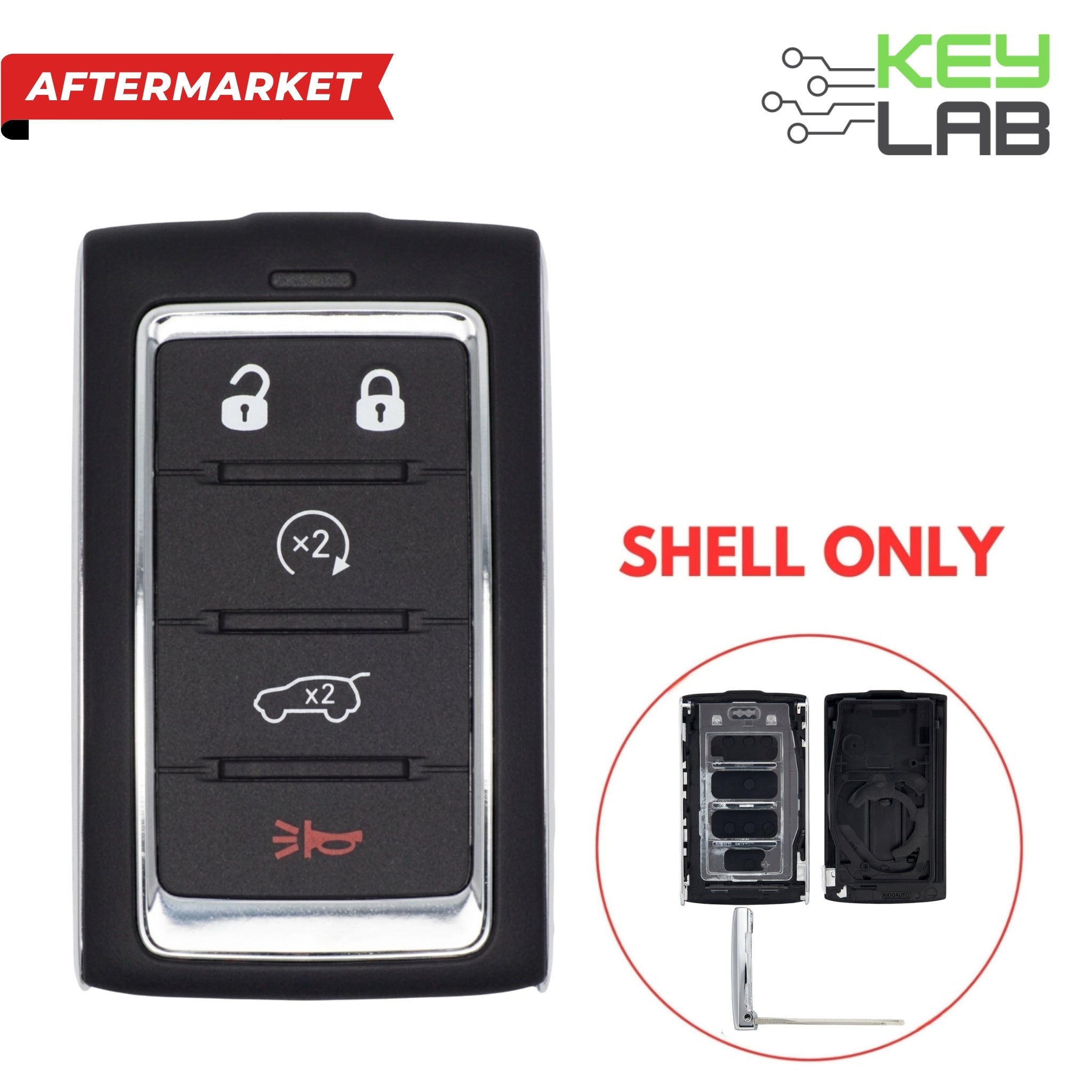 Jeep 2024-2025 Smart Key SHELL for 2BAHD-KFW1 - Royal Key Supply