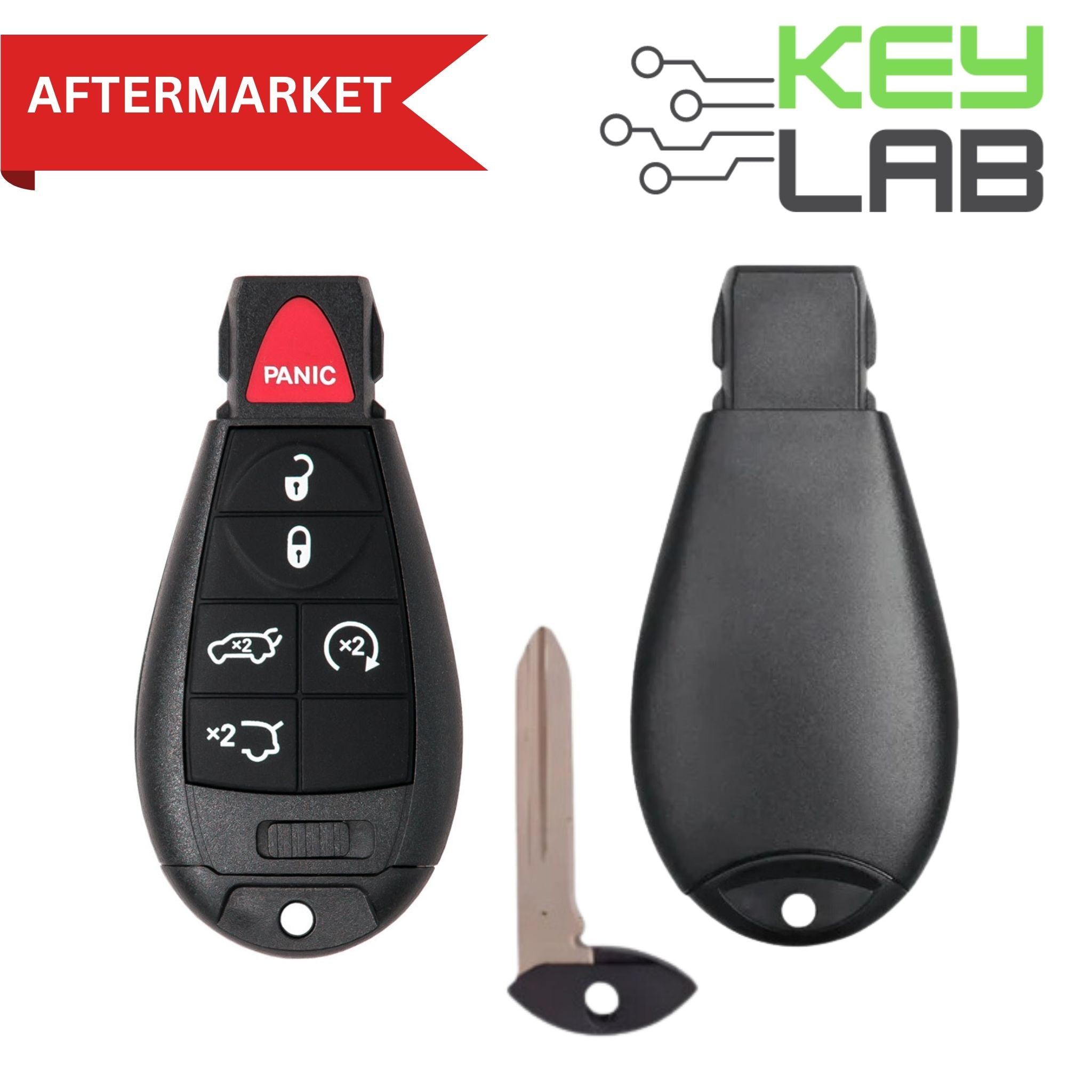 Jeep Aftermarket 2008 - 2012 Commander, Grand Cherokee Fobik Key 6B Hatch/Glass FCCID: IYZ - C01C PN# 68066842AA - Royal Key Supply