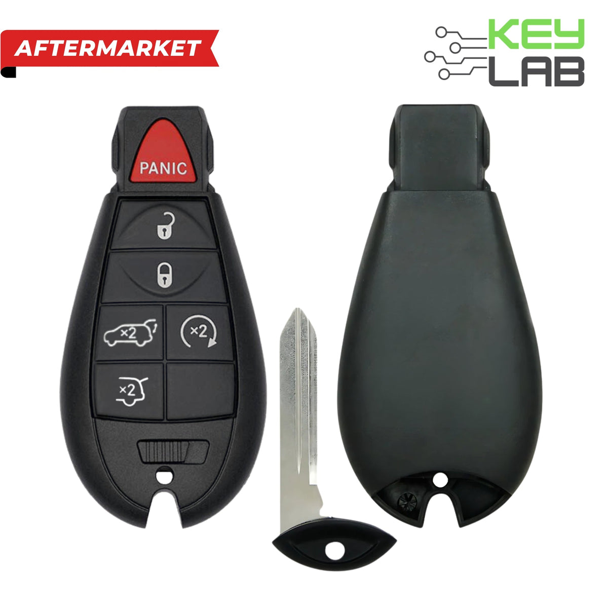 Jeep Aftermarket 2008 - 2012 Fobik Key 6B Hatch/Glass FCCID: IYZ - C01C PN 68066842AA - Royal Key Supply