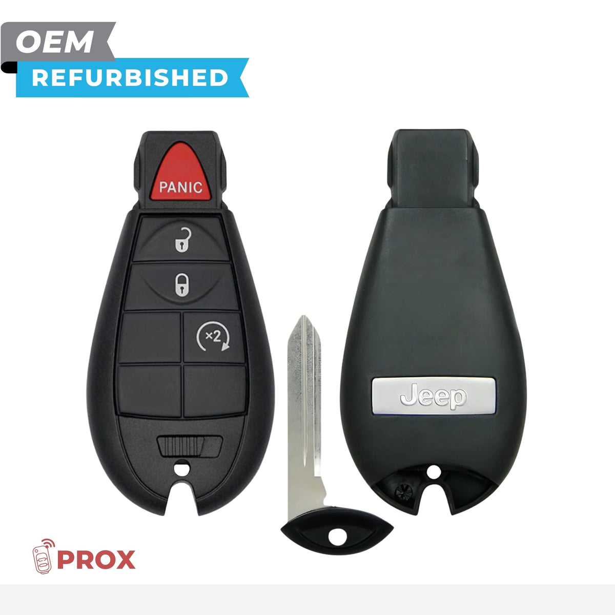 Jeep Refurbished 2009-2020 Fobik Key (Keyless Go) 4B Remote Start FCCID: IYZ-C01C PN 56046736AA - Royal Key Supply