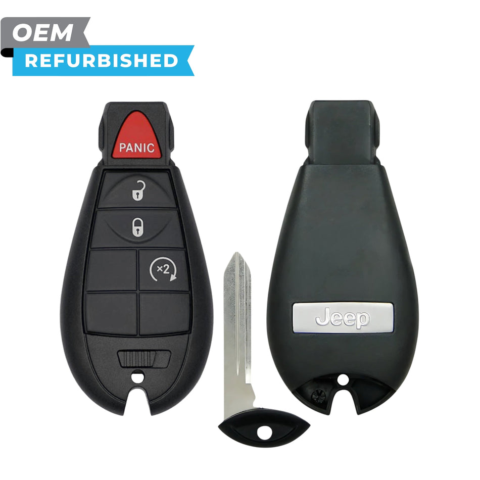 Jeep Refurbished 2014-2020 Cherokee Fobik Key 4B Remote Start FCCID: GQ4-53T PN 68105083AG - Royal Key Supply