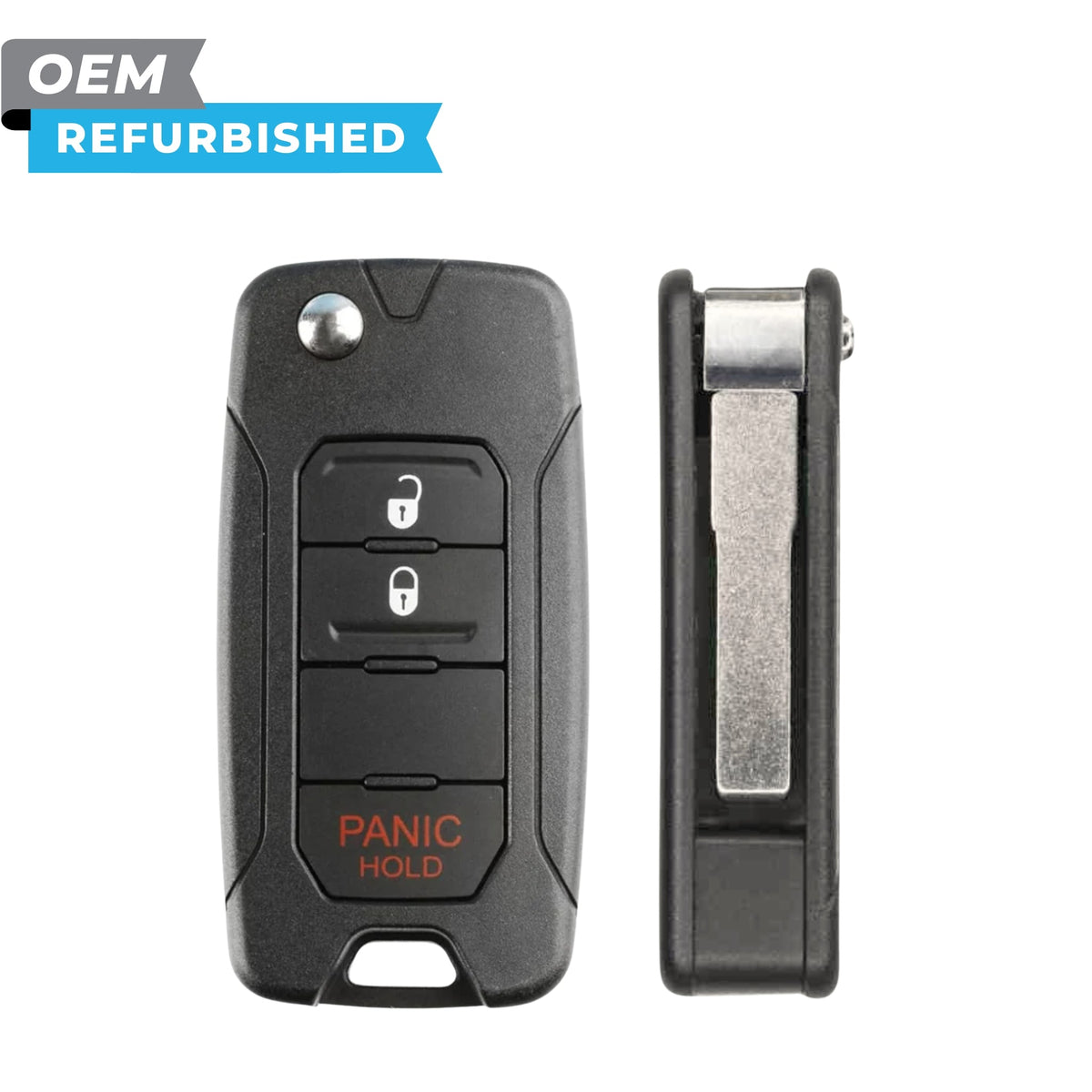 Jeep Refurbished 2015-2018 Renegade Remote Flip Key 3B FCCID: 2ADFTFI5AM433TX PN 68296748AA - Royal Key Supply