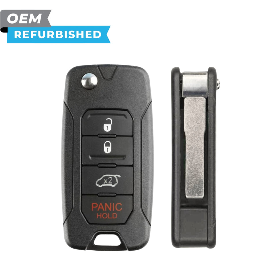Jeep Refurbished 2015-2018 Renegade Remote Flip Key 4B Hatch FCCID: 2ADFTFI5AM433TX PN FI5-AM433TX - Royal Key Supply