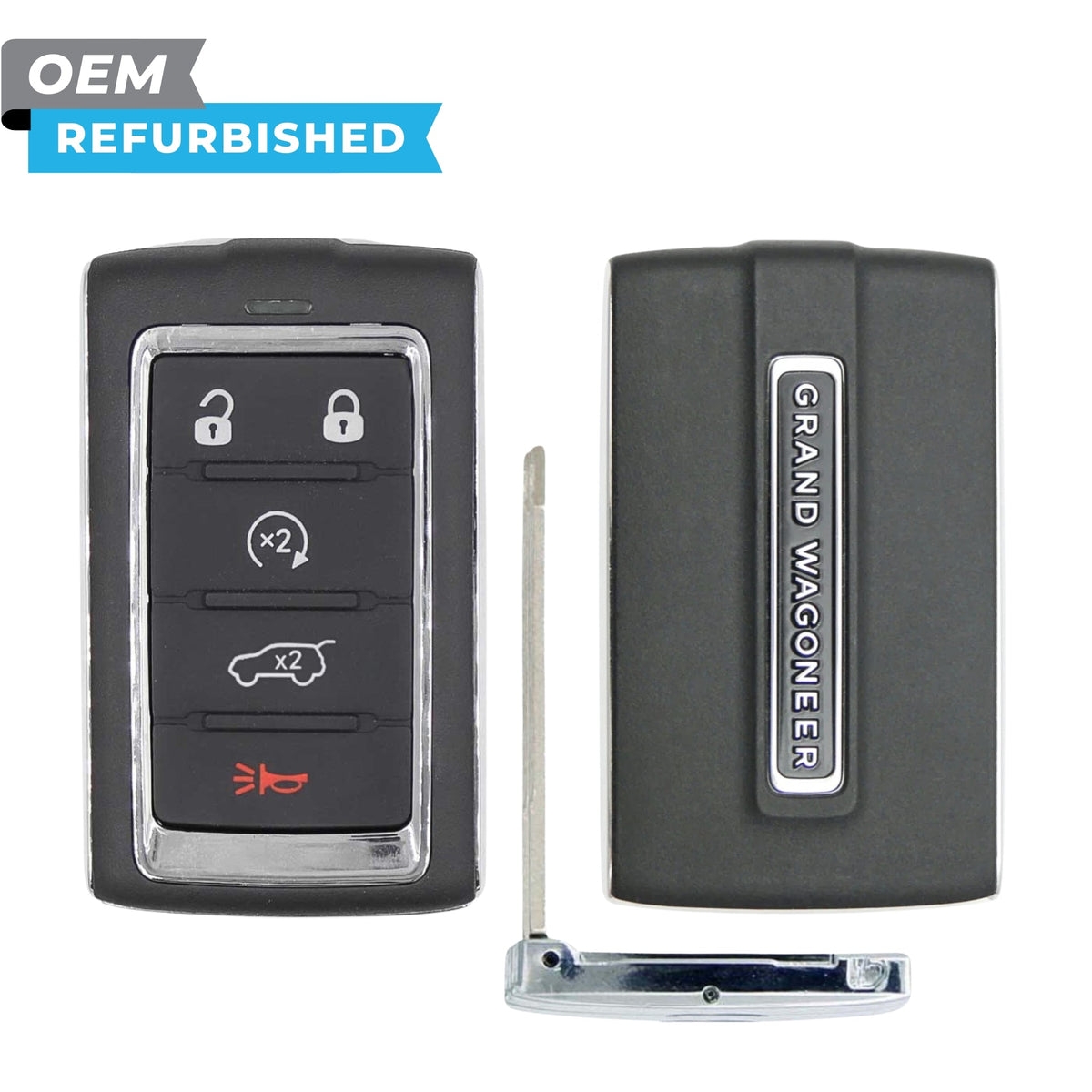 Jeep Refurbished 2024 Wagoneer, Grand Wagoneer Smart Key 5B Remote Start/Hatch FCCID: 2BAHD-KFW1 PN 68577131AA - Royal Key Supply